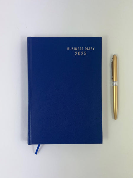 2025 'Business Basics' Diary A5 Day to a Page - Royal Blue