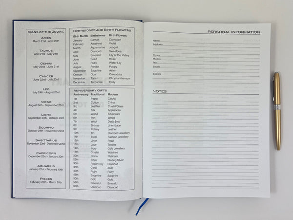 2025 'Business Basics' Diary A4 Week to View - Royal Blue