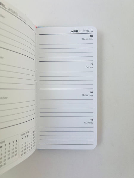 2026 Purse Diary - Week to View - Hydrangeas