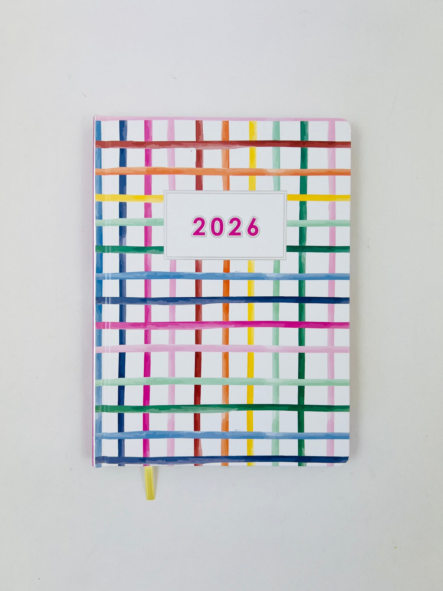 2026 A5 Fashion Diary - Week to View - Rainbow Check