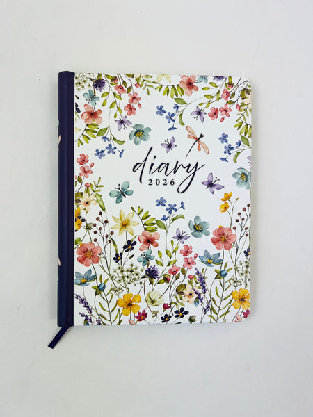 2026 A5 Fashion Diary - Week to View - Wildflowers