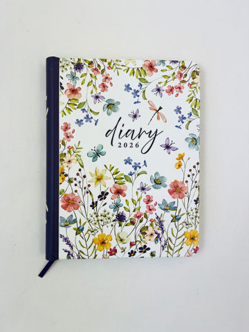 2026 A5 Fashion Diary - Week to View - Wildflowers
