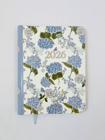 2026 A5 Fashion Diary - Week to View - Hydrangeas