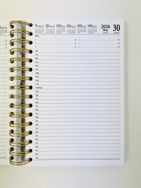 2026 A5 Spiral Fashion Diary - Day to Page - Surf Beach