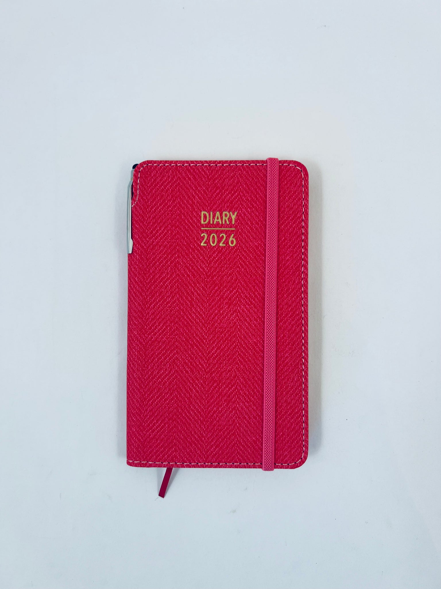 2026 Week to View - Purse Diary with Pen - Coral