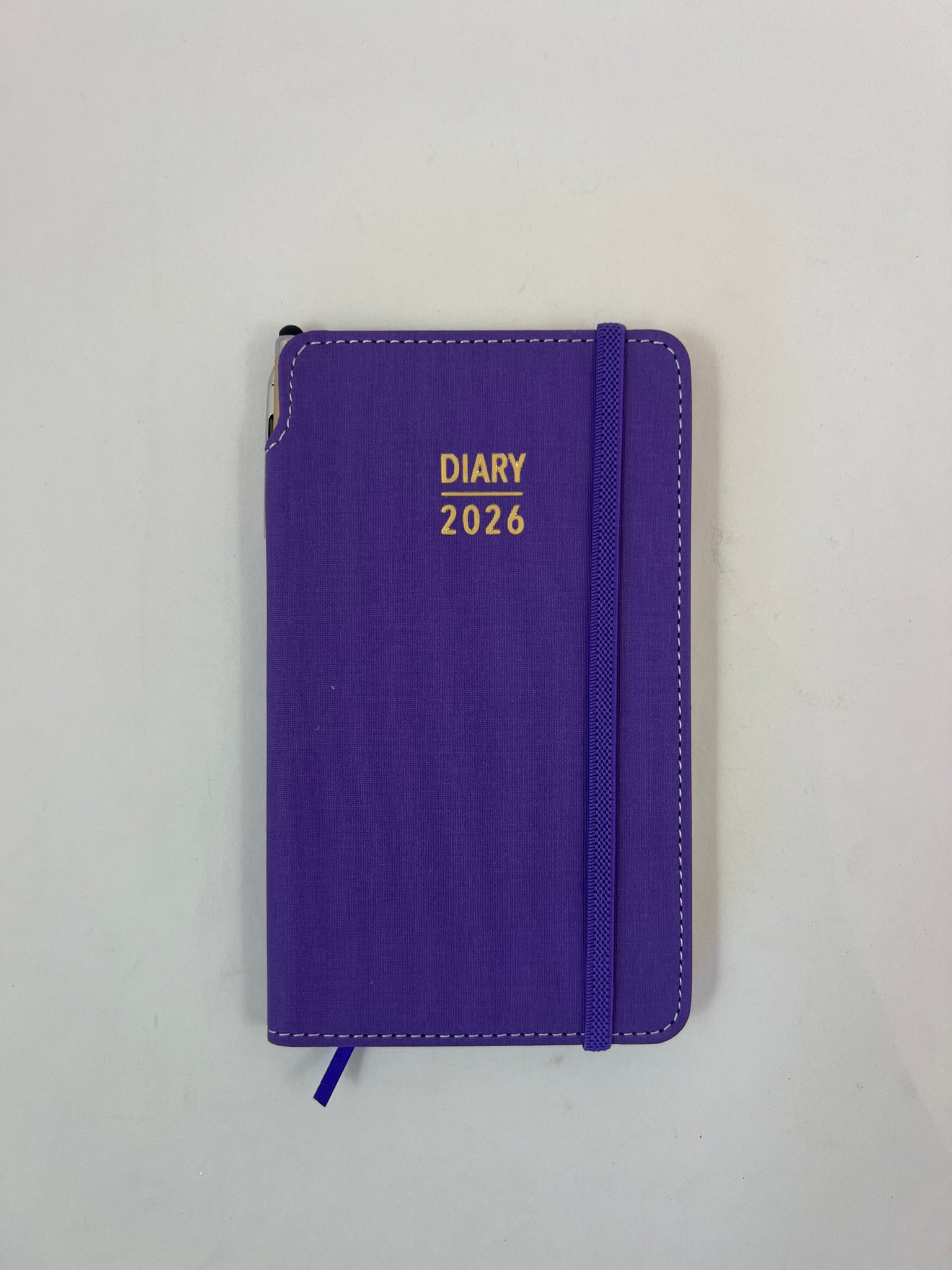 2026 Week to View - Purse Diary with Pen - Violet