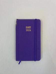 2026 Week to View - Purse Diary with Pen - Violet