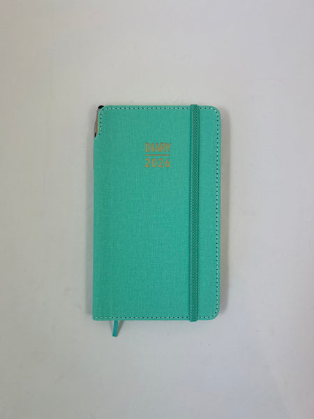 2026 Week to View - Purse Diary with Pen - Turquoise