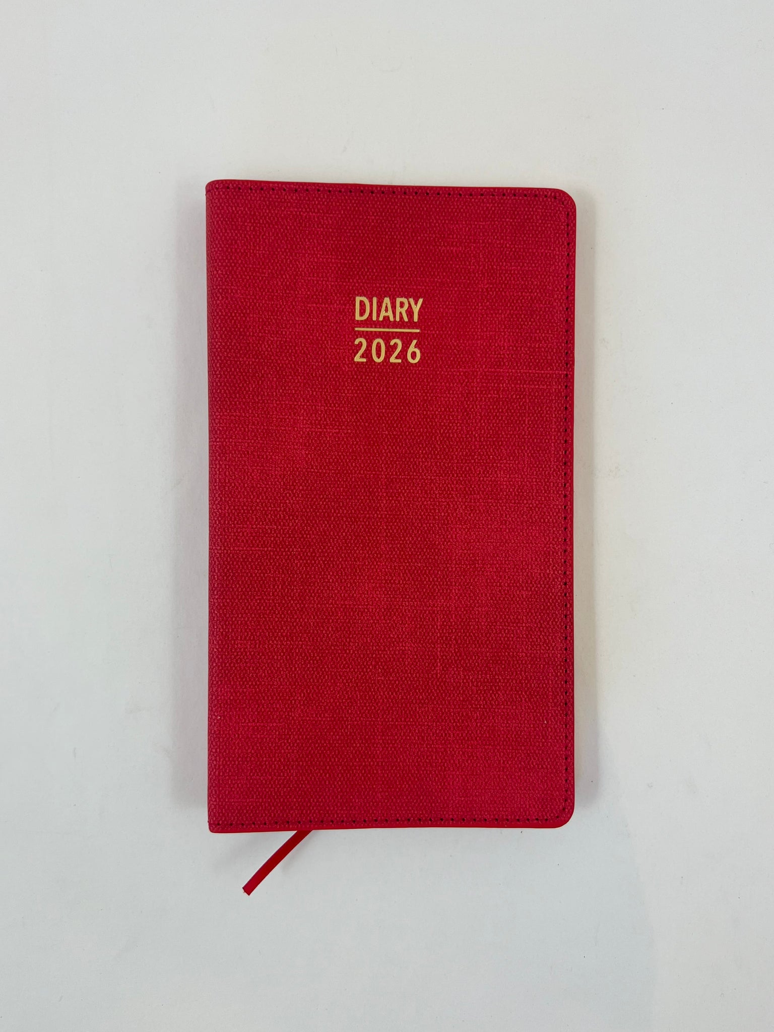 2026 Week to View - Slim Spiral Diary - Red