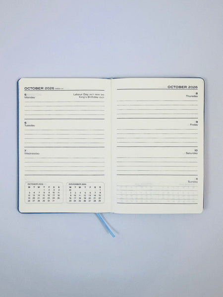 2026 Week to View - A5 Diary - Violet