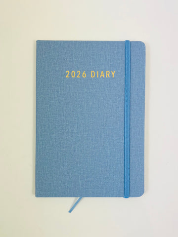 2026 Week to View - A5 Diary - Powder Blue