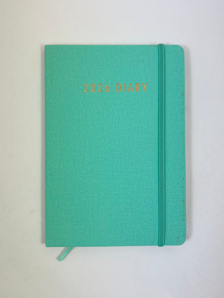 2026 Week to View - A5 Diary - Turquoise