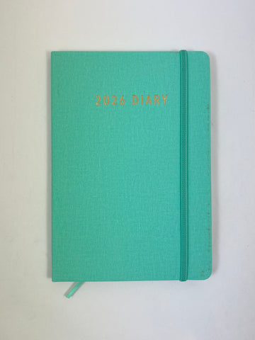 2026 Week to View - A5 Diary - Turquoise