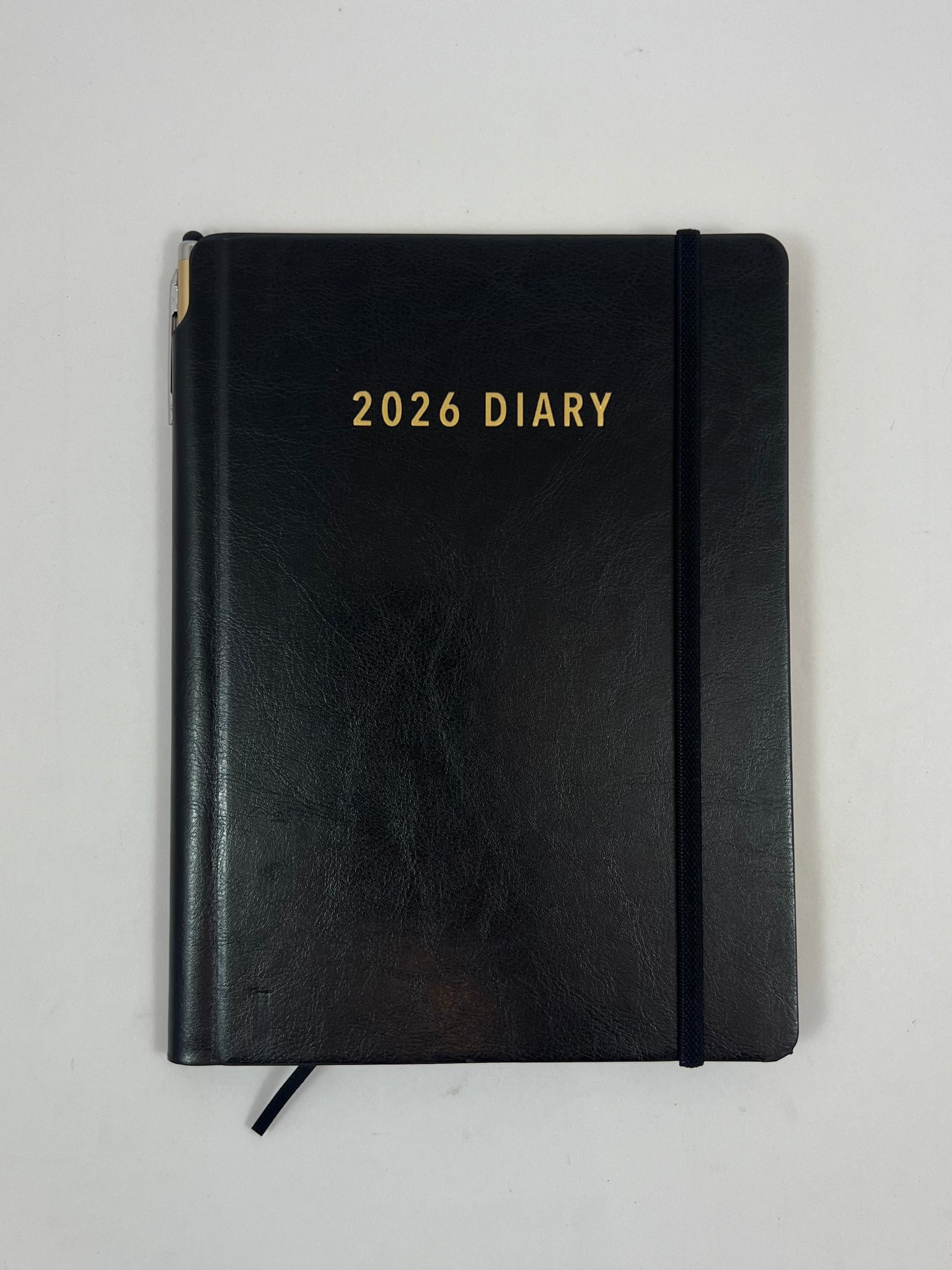 2026 Week to View - A5 Diary with Pen - Black