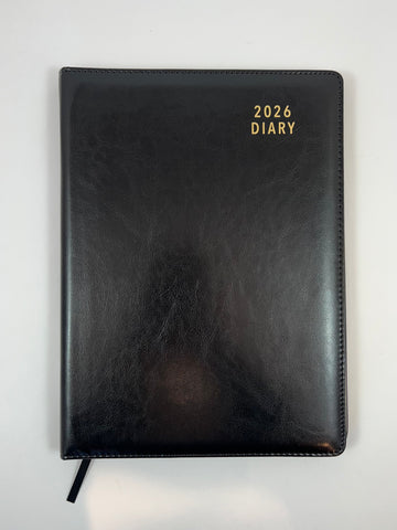 2026 Week to View - A4 Spiral Diary - Black