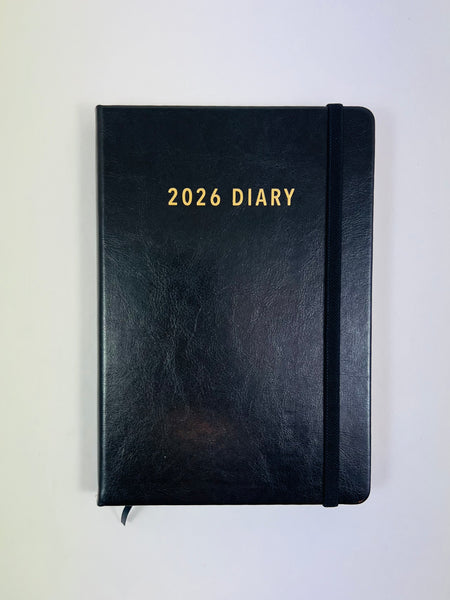 2026 Day to Page - A5 Diary - Black