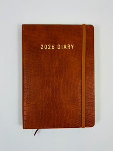 2026 Day to Page - A5 Diary - Croc Tan