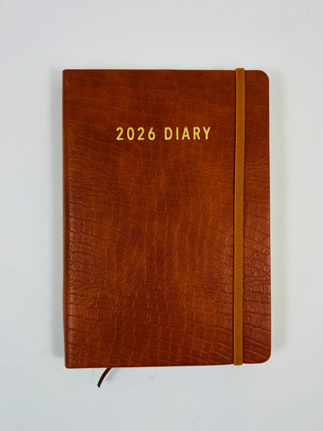 2026 Day to Page - A5 Diary - Croc Tan
