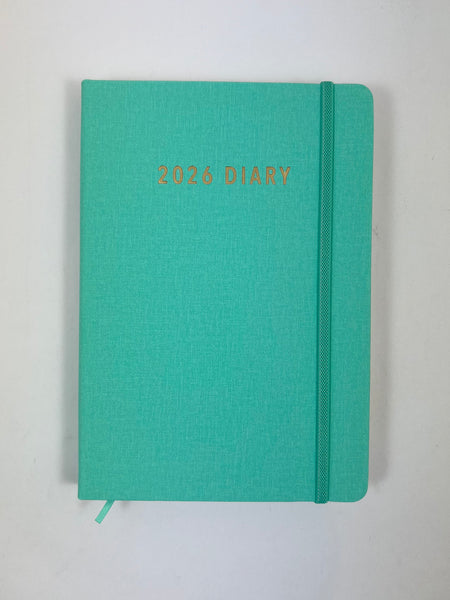 2026 Day to Page - A5 Diary - Turquoise