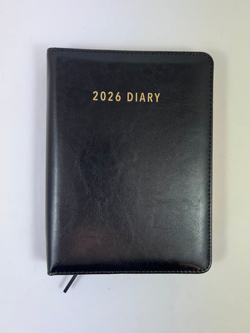 2026 Day to Page - A5 Spiral Diary - Black