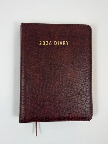 2026 Day to Page - A5 Spiral Diary - Choc Croc