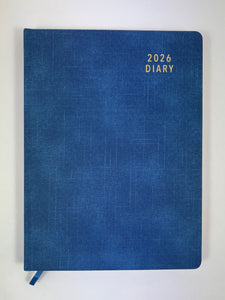 2026 Day to Page - A4 Diary - Steel Blue