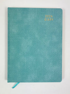 2026 Day to Page - A4 Diary - Aqua