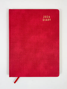 2026 Day to Page - A4 Diary - Red