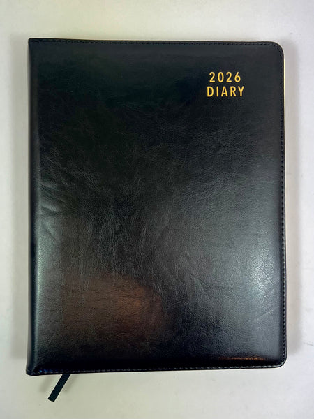 2026 Day to Page - A4 Spiral Diary - Black