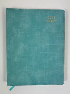 2026 Day to Page - A4 Spiral Diary - Aqua