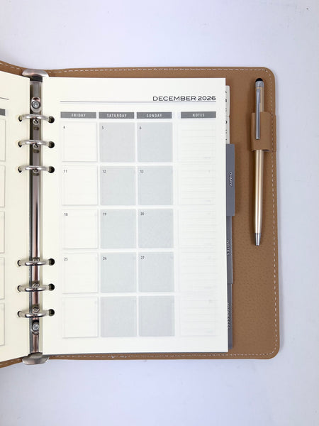 2026 Week to View - A5 Organiser Diary - Steel Blue