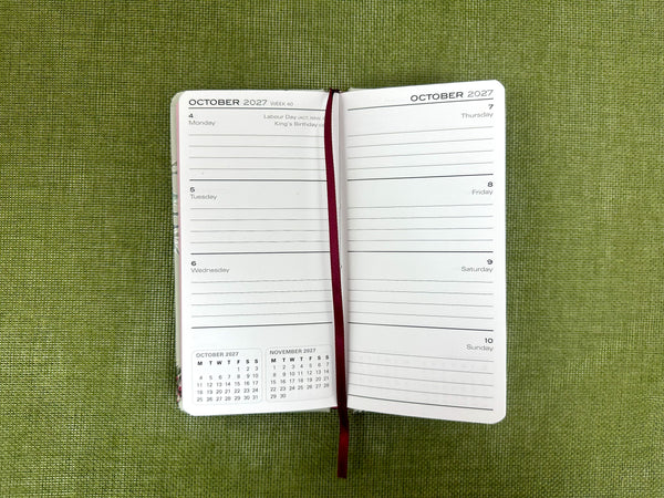 2027 Purse Diary - Week to View - Native Floral