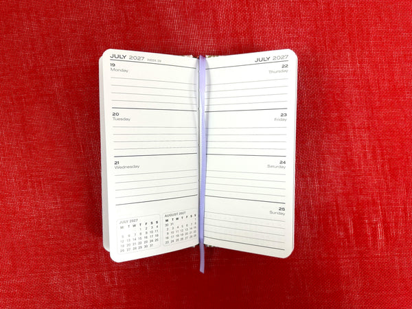 2027 Purse Diary - Week to View - Bluebells