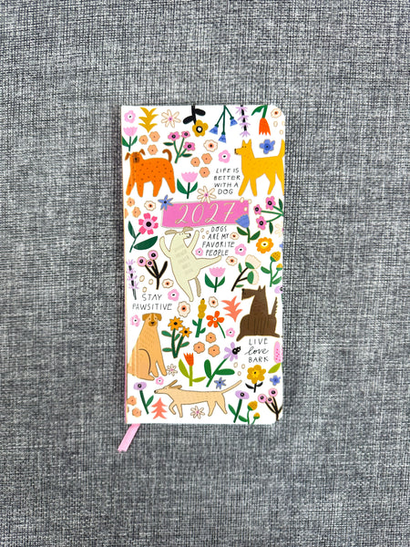 2027 Purse Diary - Week to View - Dogs & Flowers