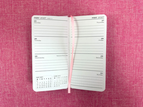 2027 Purse Diary - Week to View - Peachy