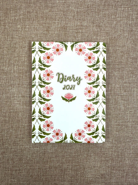 2027 A5 Diary Case - Sweet Pink Petals