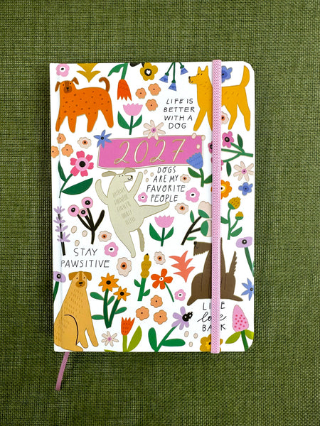 2027 A5 Diary Case - Day to Page - Dogs & Flowers