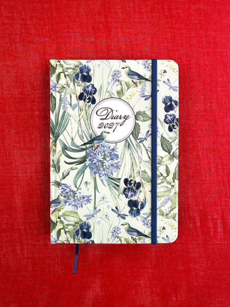 2027 A5 Diary Case - Day to Page - Irises