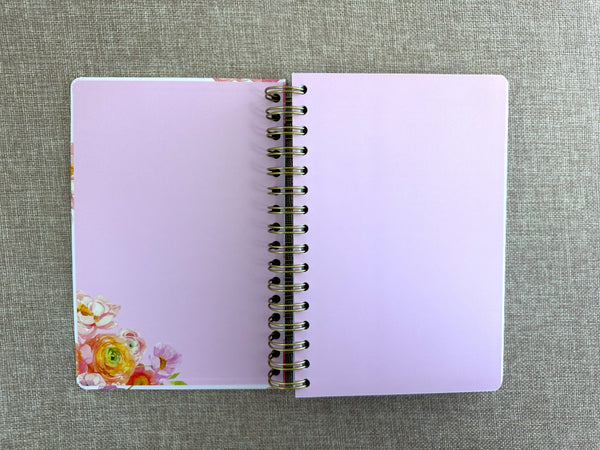 2027 A5 Diary Spiral - Day to Page - Watercolour Floral