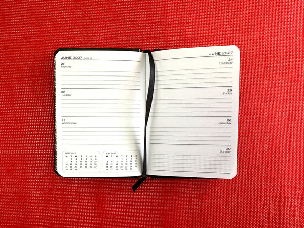 2027 A7 Hardcover Diary - Black