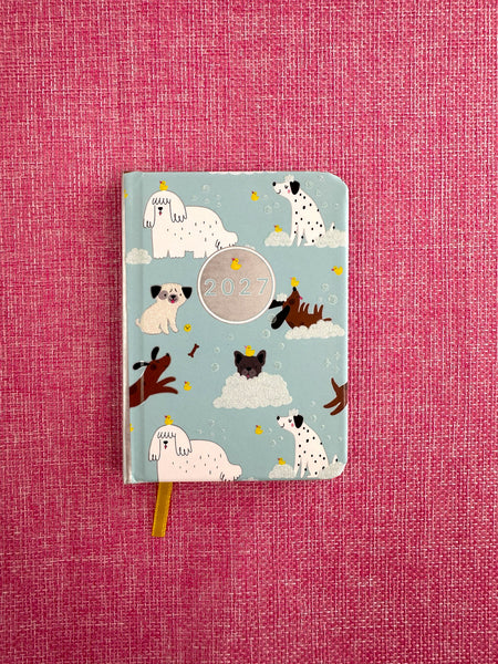 2027 A7 Hardcover Diary - Puppies