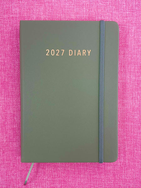 2027 Day to Page - A5 Diary - Olive