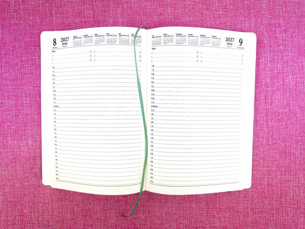 2027 Day to Page - A5 Diary - Olive