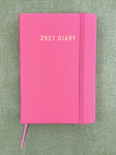 2027 Day to Page - A5 Diary - Raspberry