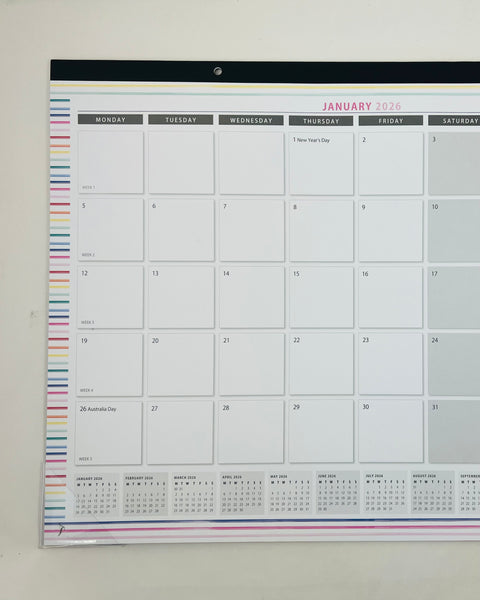 2026 Desk Planner Pad - Rainbow