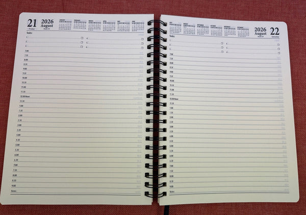 2026 Day to Page A4 Spiral Insert ONLY