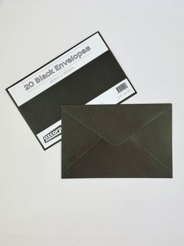 Envelope Pack of 20 - Black