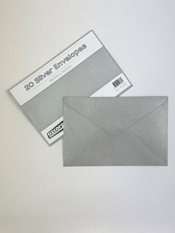 Envelope Pack of 20 - Silver