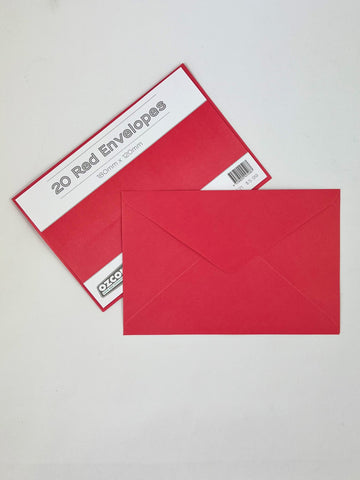 Envelope Pack of 20 - Red