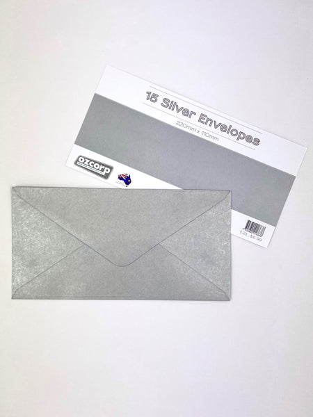 Envelope Set Metallic DL - Silver